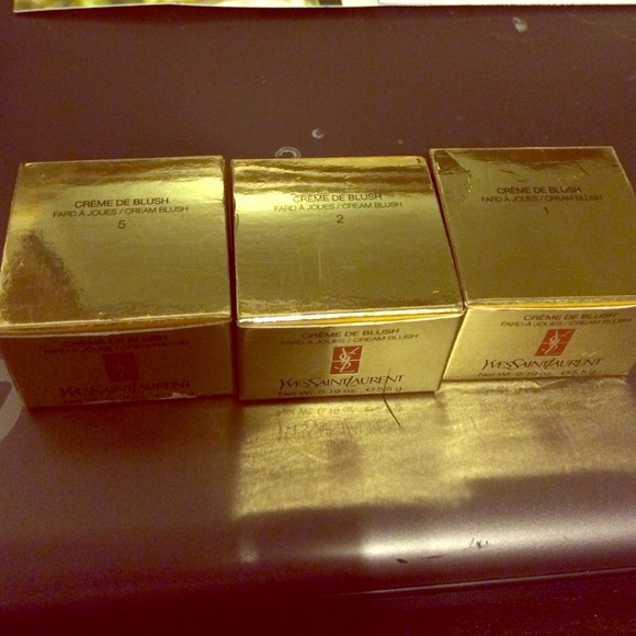 3 YSL creme blushes color 1, 2, 5