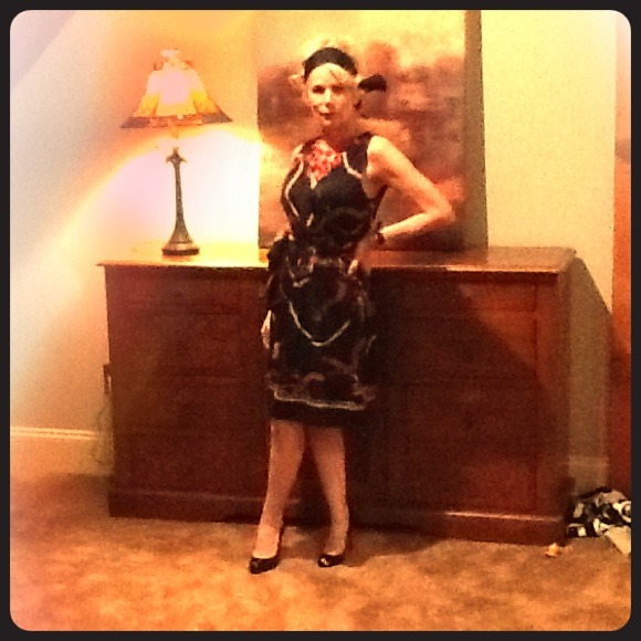 INC "Wrap Dress" w/ Hermes Inspired Pattern