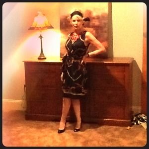 INC "Wrap Dress" w/ Hermes Inspired Pattern