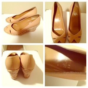 Stuart Weitzman Peep Toe Wedge Pumps