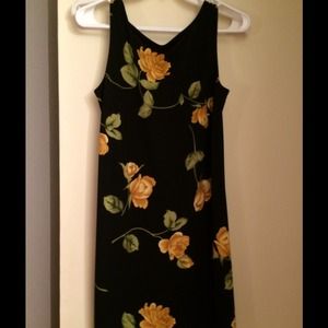 Floral black dress