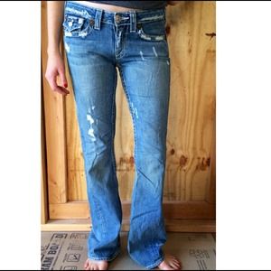True Religion Jeans: Blue with White Trim