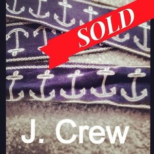 SOLD ⚓️Jcrew scarf belt Navy & White Anchors ⚓️