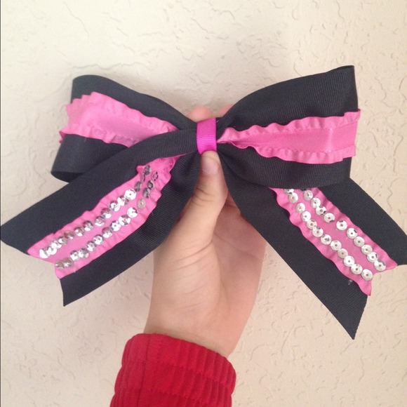 Pink sequence bow
