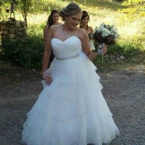 Size 14 white wedding dress, David's Bridal