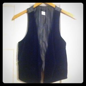 Blue velvet j crew vest