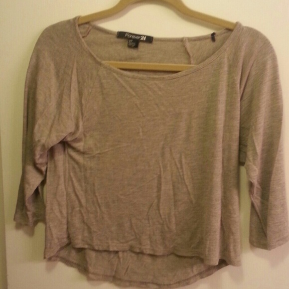 Bundled are welcome heathered Brown crop top s