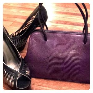 Plush purple handbag