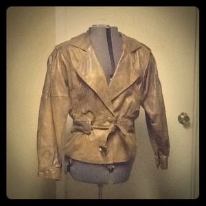 Vintage leather Bomber Jacket