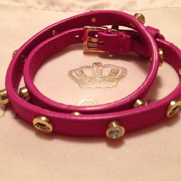 Juicy Couture Pink Leather Bracelet - Picture 2 of 4