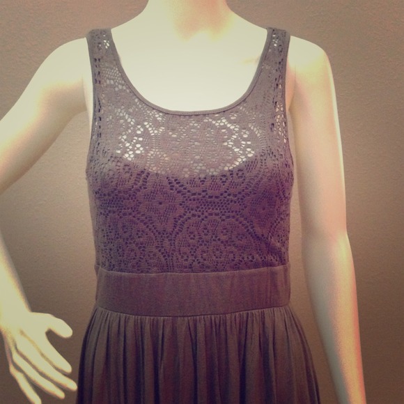 Gray lace dress