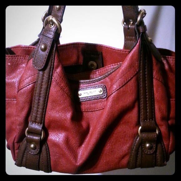 Price slash. Nine west bag. Blood red leather