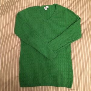 Green Cable Knit Maternity Sweater