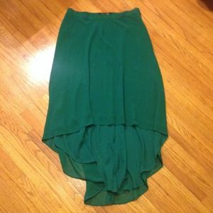 Forever 21 Green/teal HI-LOW skirt.