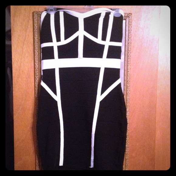 Sexy black and white dress. Worn once