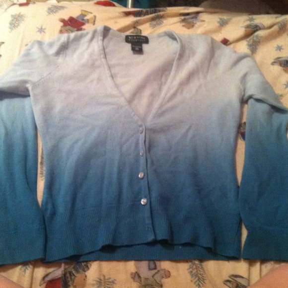 Girls' Blue/Teal Gradient Sweater