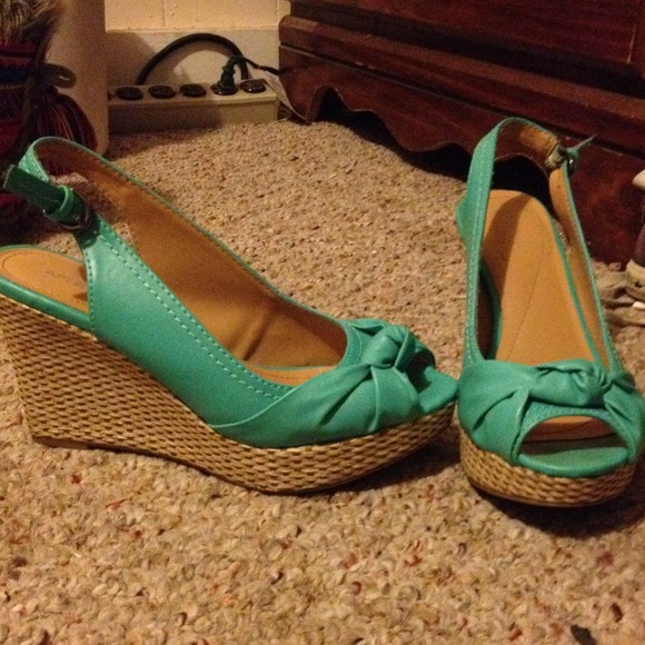 teal wedges