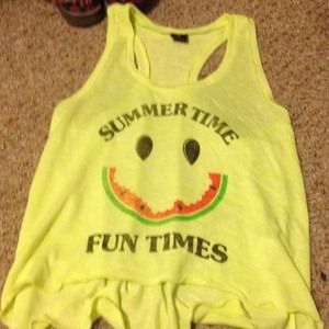 bright yellow tanktop