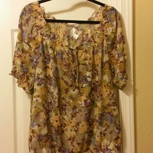 Ann Taylor Loft semi sheer dress shirt