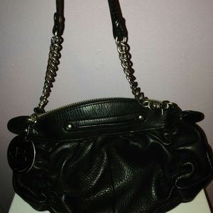 B.Makowsky Leather Zip Top Bag