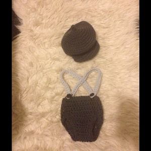 Baby boy newsboy photo prop outfit