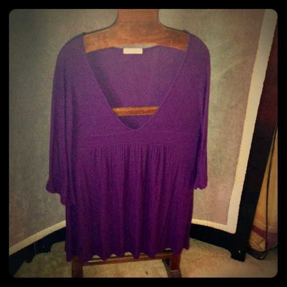 EGGPLANT SWEATER TUNIC