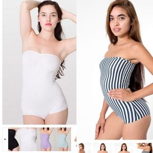American Apparel Strapless Bodysuits