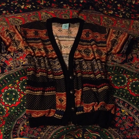 Brand new tribal/ hipster button up sweater