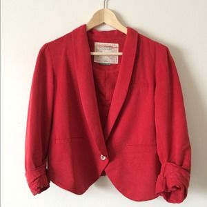 Anthropologie coral blazer