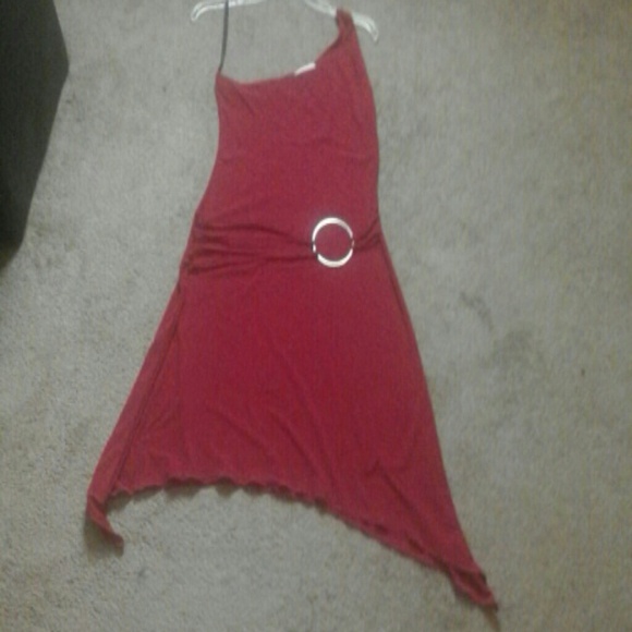 Red party dress