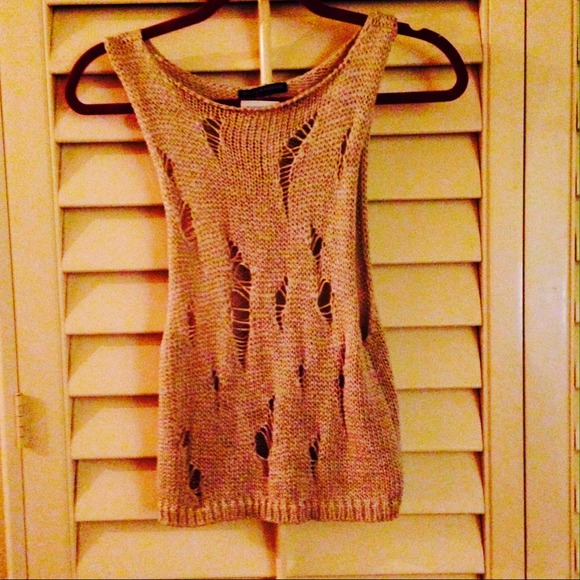 Brandy Melville open knit sleeveless sweater