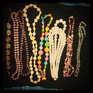 Mom's old costume jewelry necklaces - fake pearls