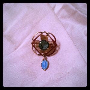 Vintage virgin mary brooch