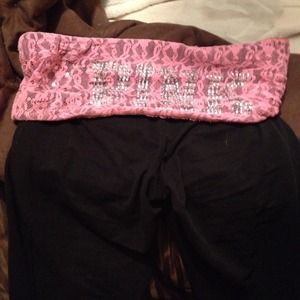 Pink laced yoga pants from VS