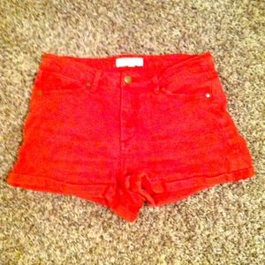 High waist denim shorts