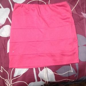 Hot pink mini skirt