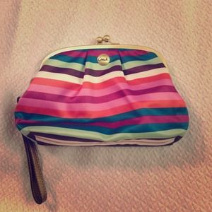 Authentic Coach Multi Color Wristlet