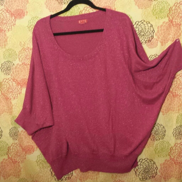 Elle Metallic Pink Sweater