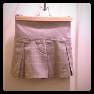 Plaid pleated skirt