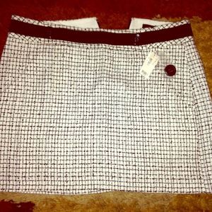 White and black skirt