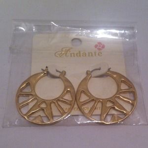 Metal Matte Gold Earrings