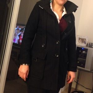 Black Military Style Zara Coat