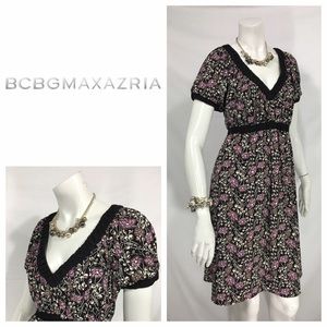 BCBGMaxAzria Floral Empire Dress - Size M