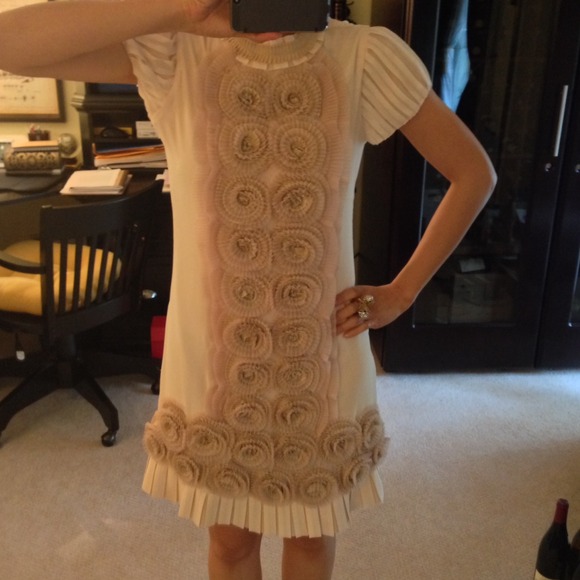 Cream Romantic Ruffle Dress - Picture 2 of 3
