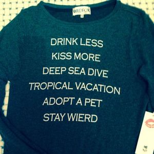 Wildfox New Years Jumper. Hold 4 Ellie in Miami !