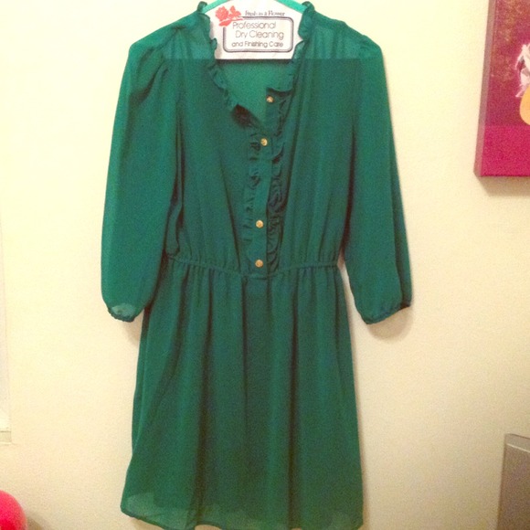 Green chiffon top