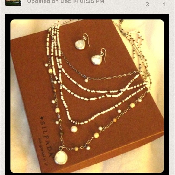 Silpada earring and necklace bundled together