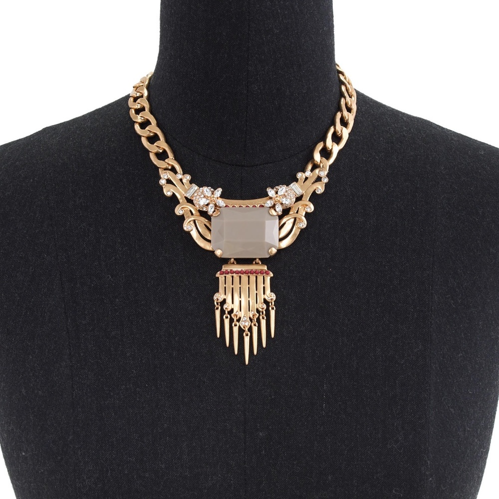 🎈PM EDITOR PICK 🎈STATEMENT STONE FRINGE NECKLACE