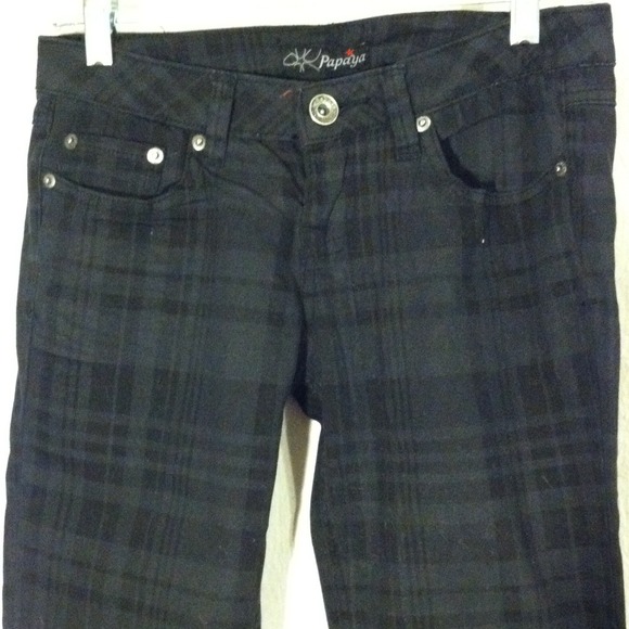 Papaya black pants with print striping