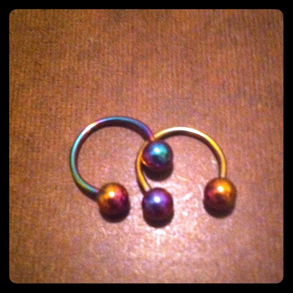Rainbow captive earrings